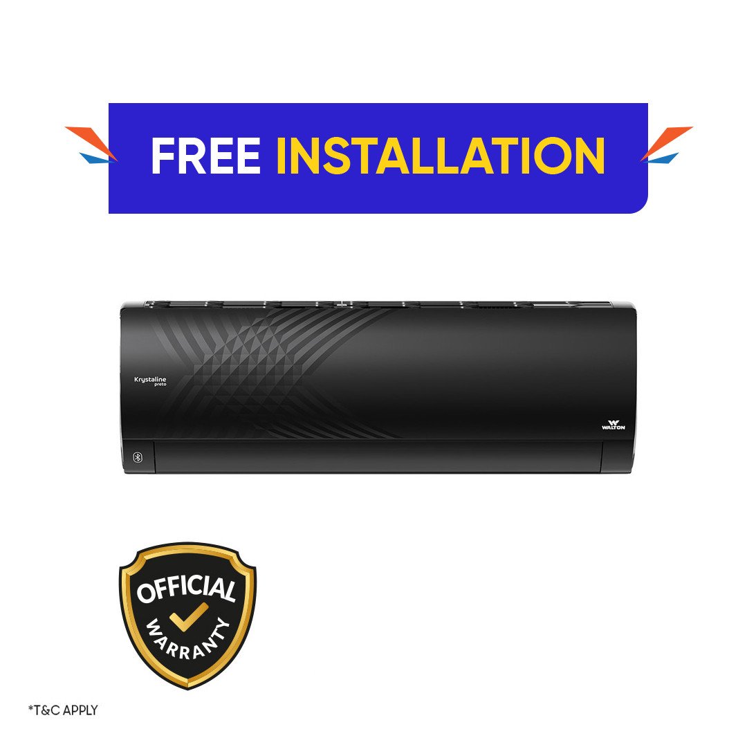 Walton 1.5 Ton Intelligent Inverter Air Conditioner [WSI-KRYSTALINE (PRETO)-18M (Bluetooth)]