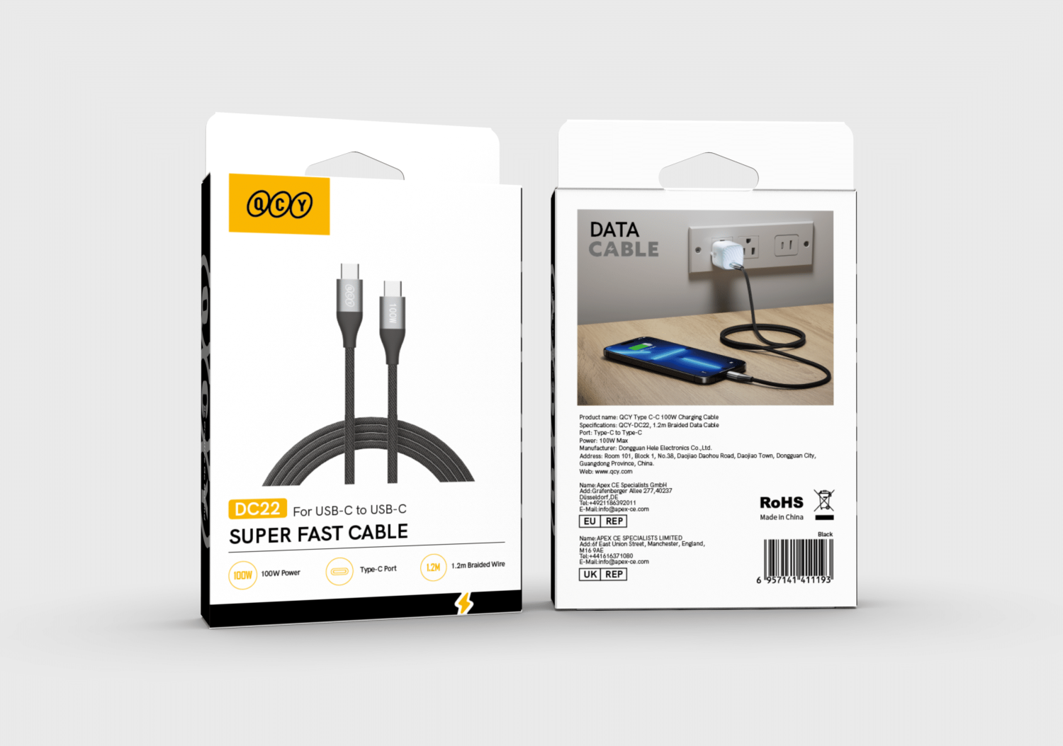 QCY DC22 100W Super Fast Cable (DC22)