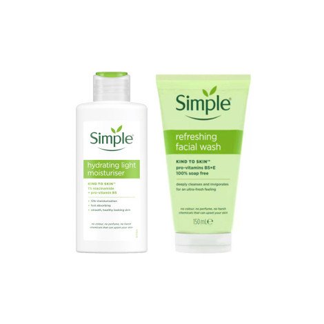 Simple Hydrating Light Moisturizer 125 ml & Refreshing Facial Wash 150ml Combo