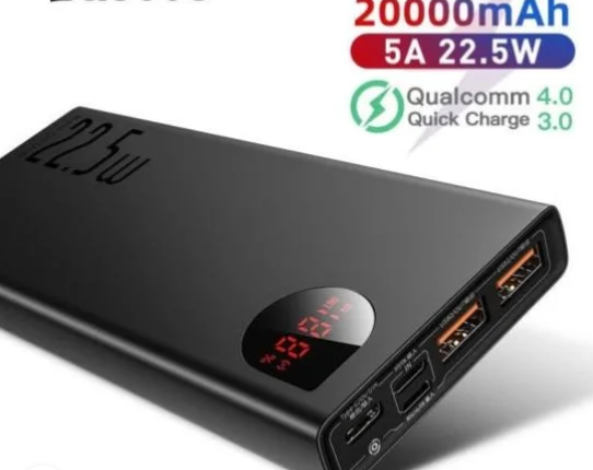 Baseus Adaman Power Bank 20000mAh 22.5w PD Metal Body – Upgraded Version
