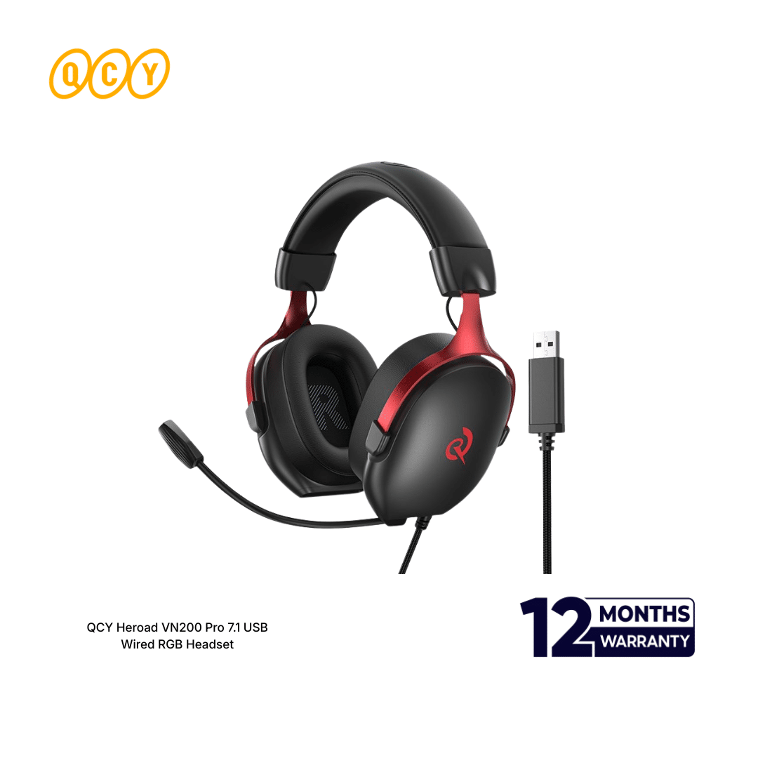 QCY Heroad VN200 Pro 7.1 USB Wired RGB Headset