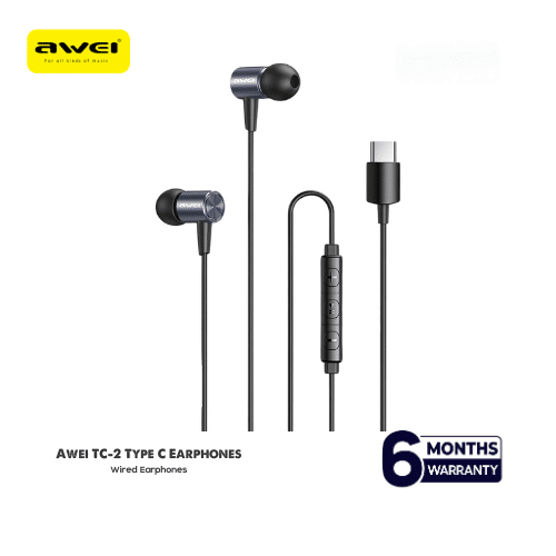 Awei TC-2 Type C Wired In-Ear Earphones With Mic Control
