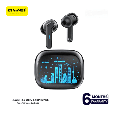 Awei T53 ANC TWS In-Ear HiFi Music Bluetooth 5.3 Wireless Headphones