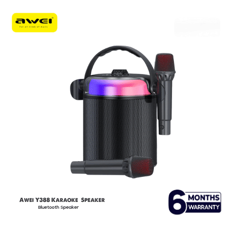 Awei Y388 Wireless Bluetooth Karaoke Speaker Bass Box with Microphone