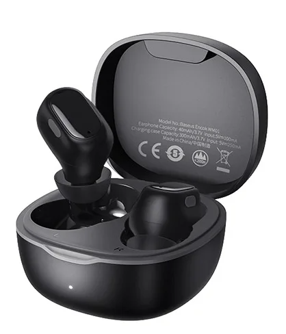 Baseus Bowie WM01 TWS True Wireless Bluetooth Earphones Black – 3Months Replacement Guarantee