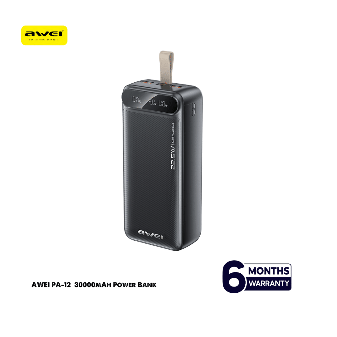 AWEI PA-12 30000mAh Fast Charging Power Bank