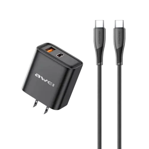 AWEI PD81C-US Dual Output Fast Charger Kit 22.5W
